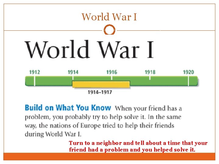 World War I and the 1920s Lesson 1