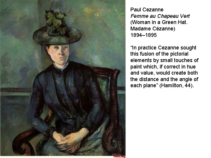 Paul Cezanne Femme au Chapeau Vert (Woman in a Green Hat. Madame Cézanne) 1894–
