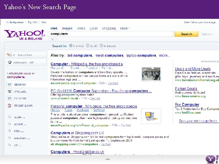 Yahoo’s New Search Page -2 - 