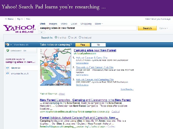 Yahoo! Search Pad learns you’re researching … -8 - 