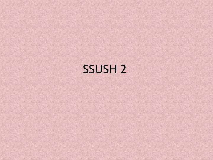 SSUSH 2 