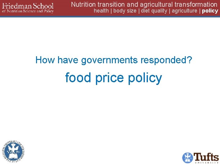 Nutrition transition and agricultural transformation health | body size | diet quality | agriculture