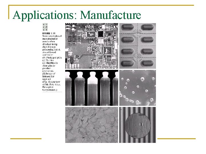 Applications: Manufacture 