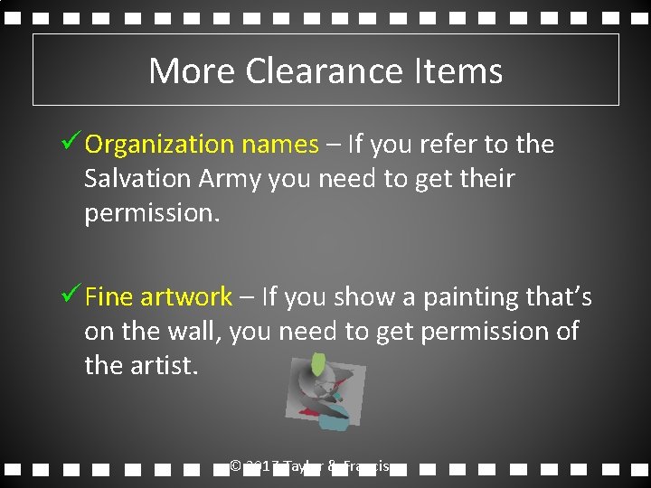 More Clearance Items ü Organization names – If you refer to the Salvation Army