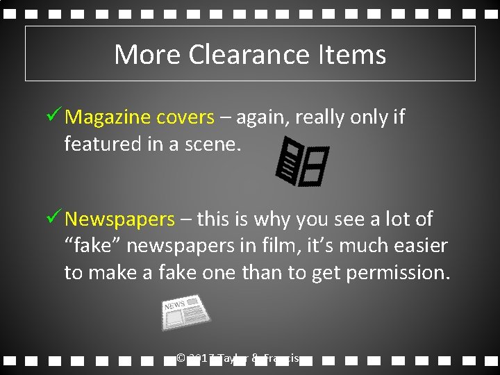 More Clearance Items ü Magazine covers – again, really only if featured in a