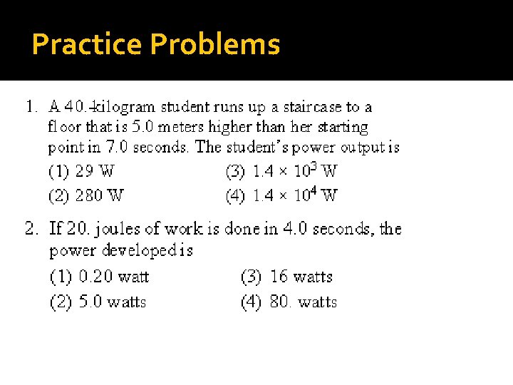 Practice Problems 