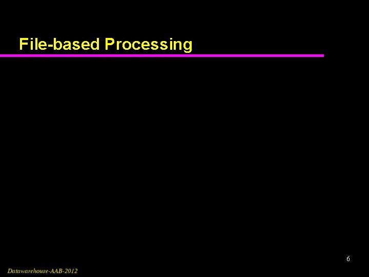 File-based Processing 6 