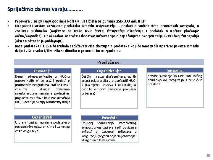 Spriječimo da nas varaju………. . • • • Prijevare u osiguranju godišnje koštaju RH