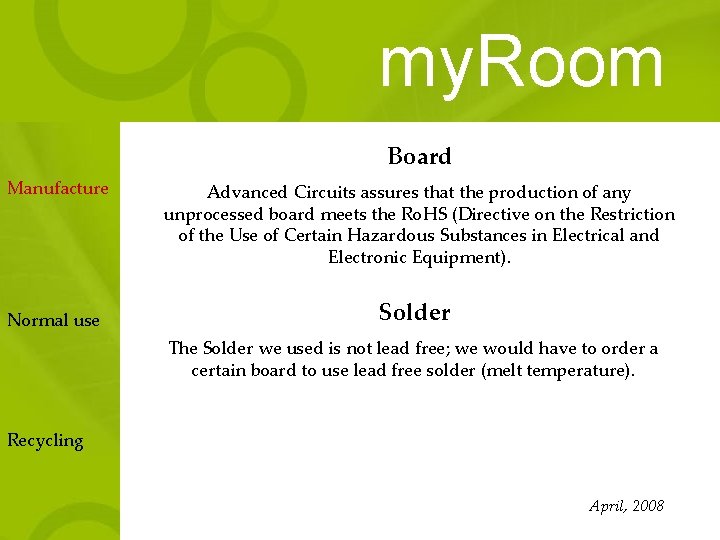 my. Room Board Manufacture Normal use Advanced Circuits assures that the production of any