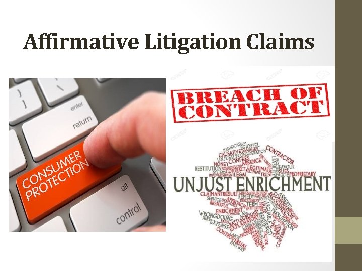 Affirmative Litigation Claims 