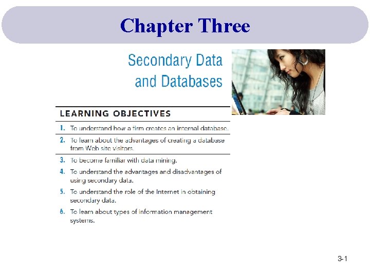 Chapter Three 3 -1 Chapter Three 3 -1