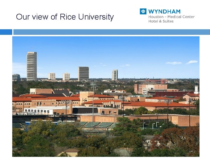 Our view of Rice University 