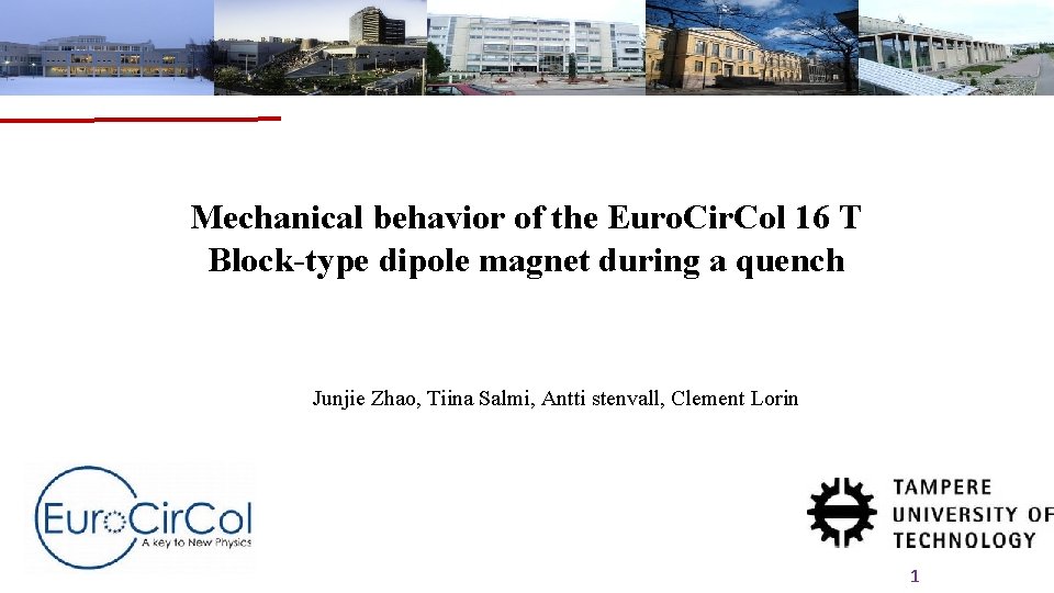 Mechanical behavior of the Euro. Cir. Col 16 T Block-type dipole magnet during a