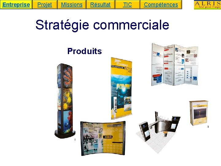 Entreprise Projet Missions Résultat TIC Compétences Stratégie commerciale Produits 