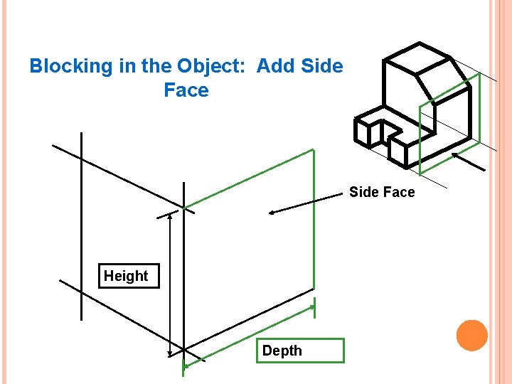 Blocking in the Object: Add Side Face Height Depth 