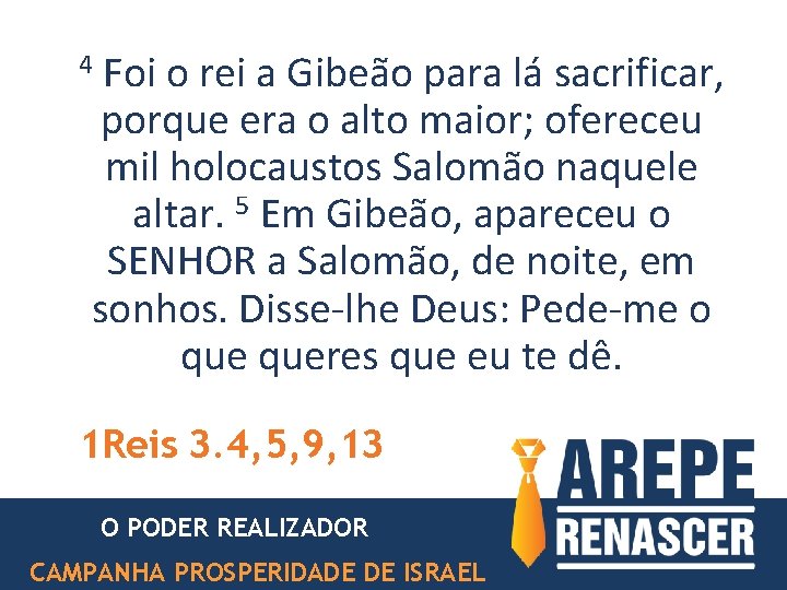 4 Foi o rei a Gibeão para lá sacrificar, porque era o alto maior; 4 Foi o rei a Gibeão para lá sacrificar, porque era o alto maior;