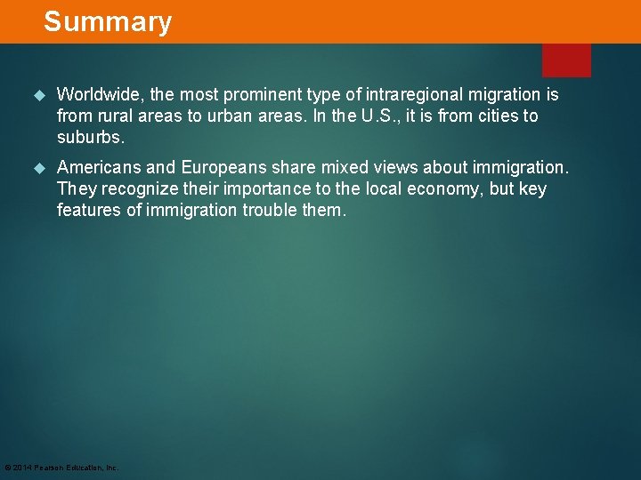 Summary Worldwide, the most prominent type of intraregional migration is from rural areas to