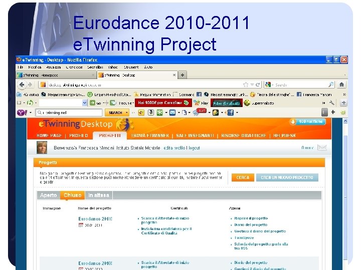 Eurodance 2010 -2011 e. Twinning Project • Etwinning Dance Festival 