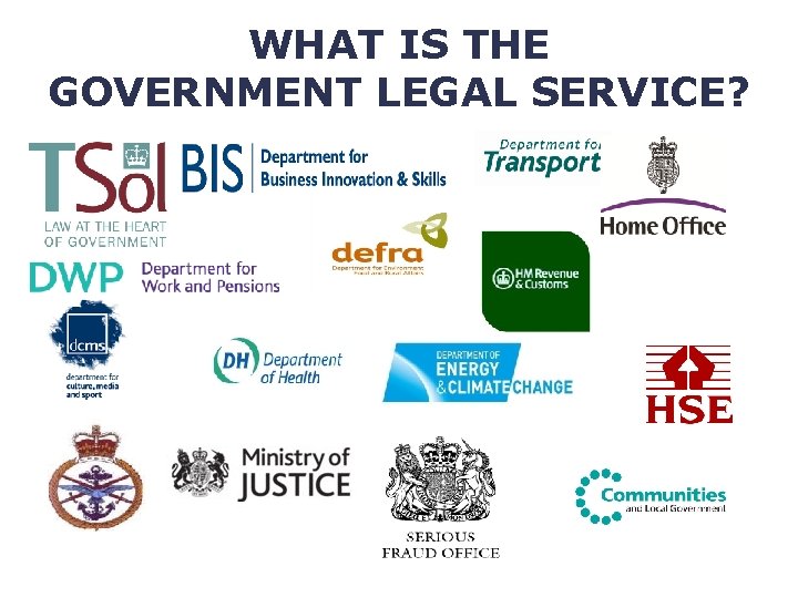 WHAT IS THE GOVERNMENT LEGAL SERVICE? 