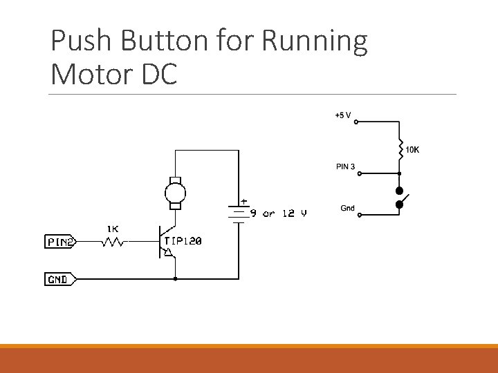 Push Button for Running Motor DC 