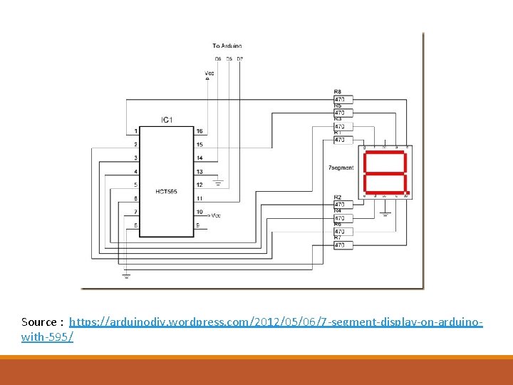 Source : https: //arduinodiy. wordpress. com/2012/05/06/7 -segment-display-on-arduinowith-595/ 