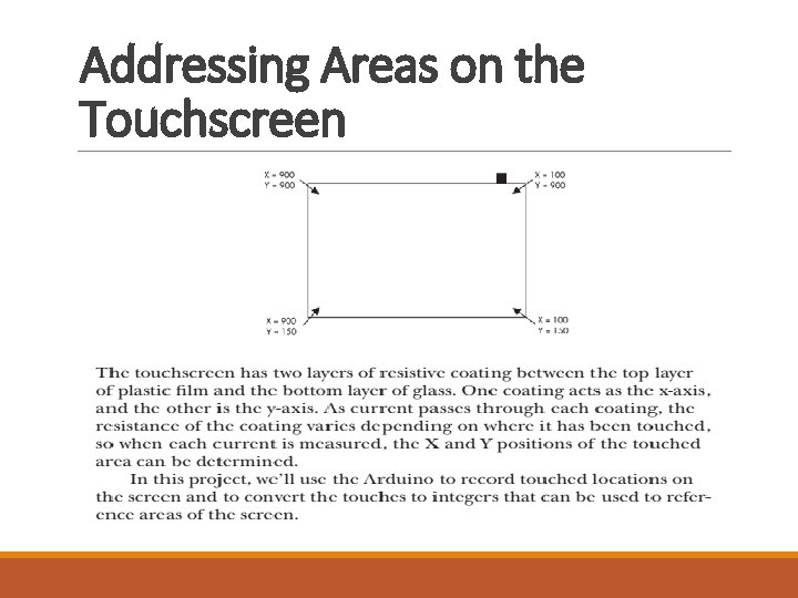 Addressing Areas on the Touchscreen 
