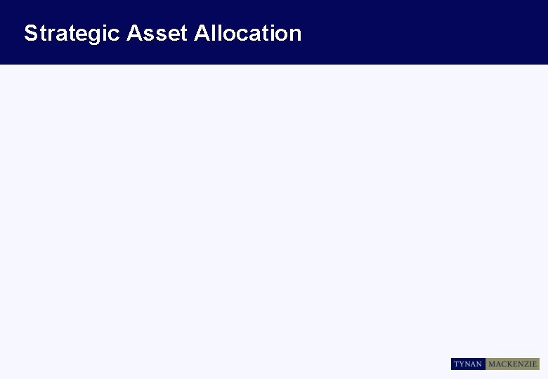 Strategic Asset Allocation 