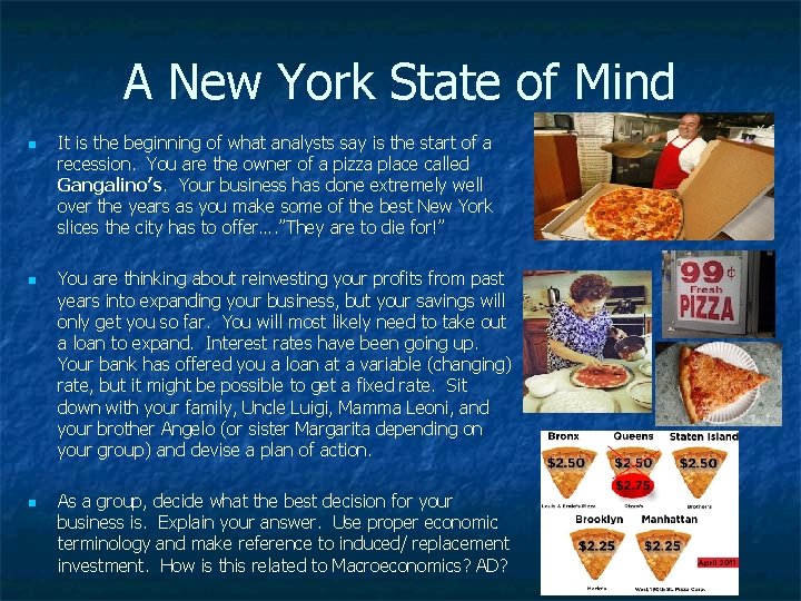 A New York State of Mind n n n It is the beginning of