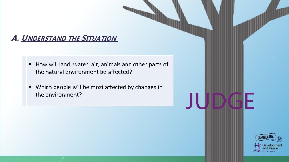 A. UNDERSTAND THE SITUATION § How will land, water, air, animals and other parts A. UNDERSTAND THE SITUATION § How will land, water, air, animals and other parts