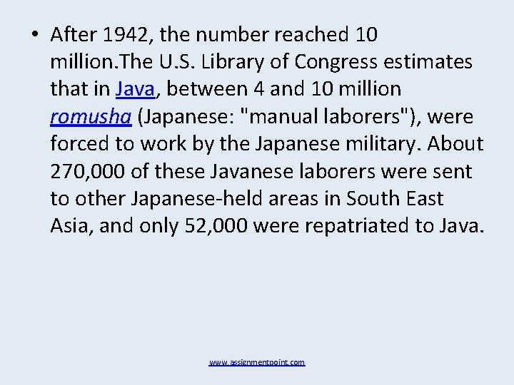  • After 1942, the number reached 10 million. The U. S. Library of