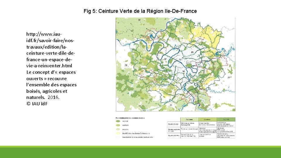 Fig 5: Ceinture Verte de la Région Ile-De-France http: //www. iauidf. fr/savoir-faire/nostravaux/edition/laceinture-verte-dile-defrance-un-espace-devie-a-reinventer. html Le