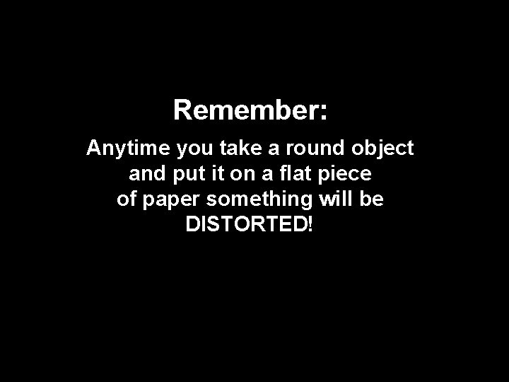 Remember: Anytime you take a round object and put it on a flat piece