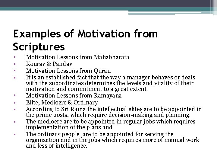 Examples of Motivation from Scriptures • • • Motivation Lessons from Mahabharata Kourav & Examples of Motivation from Scriptures • • • Motivation Lessons from Mahabharata Kourav &