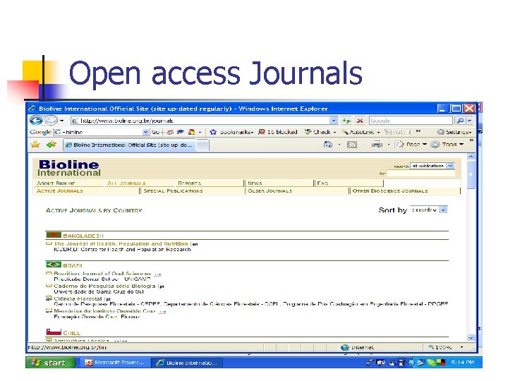 Open access Journals 