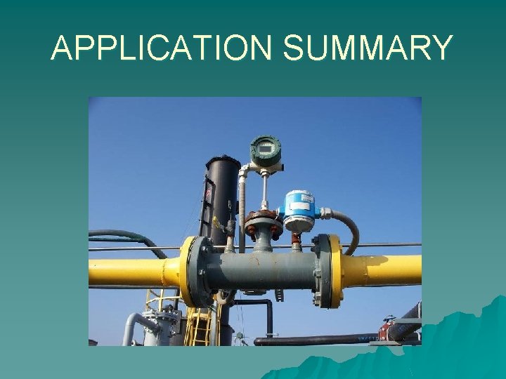 APPLICATION SUMMARY 