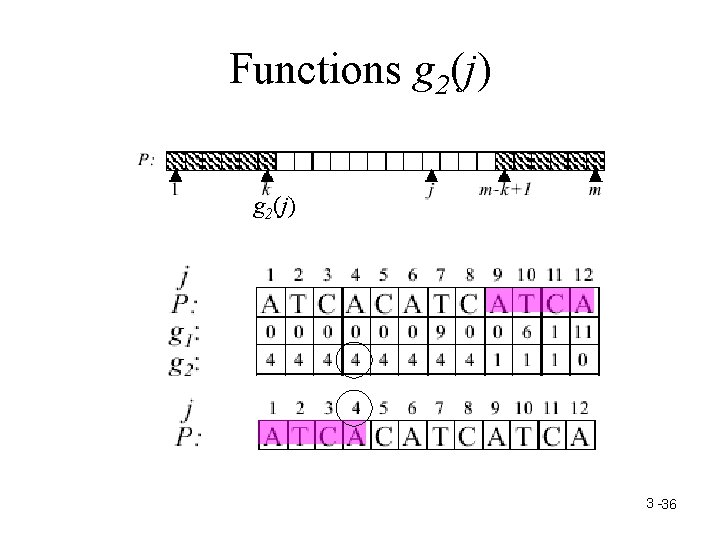 Functions g 2(j) 3 -36 