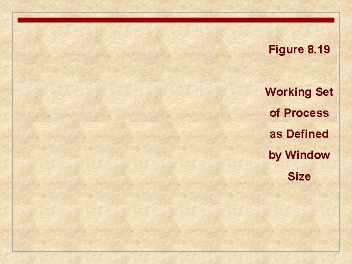 Figure 8. 19 Working Set of Process as Defined by Window Size 