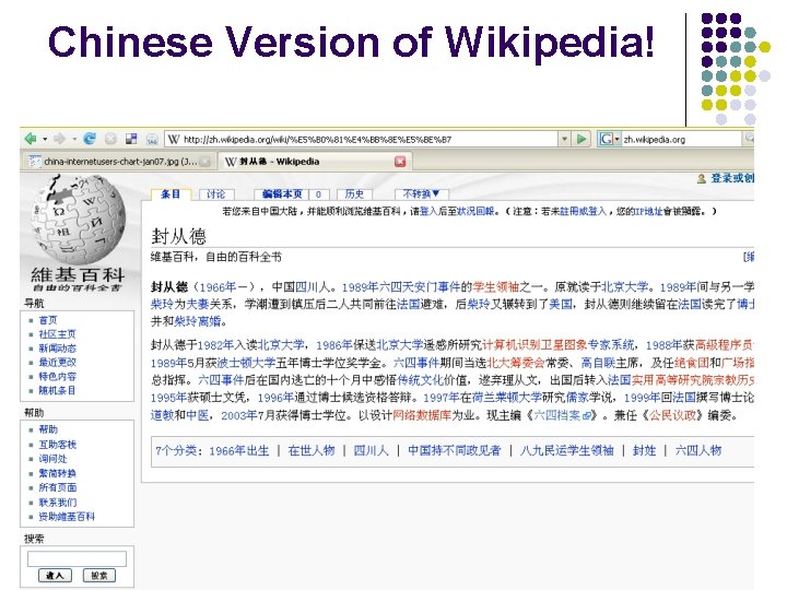 Chinese Version of Wikipedia! 