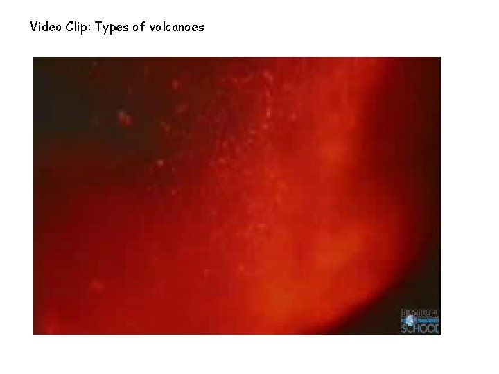 Video Clip: Types of volcanoes 