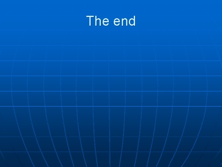 The end 