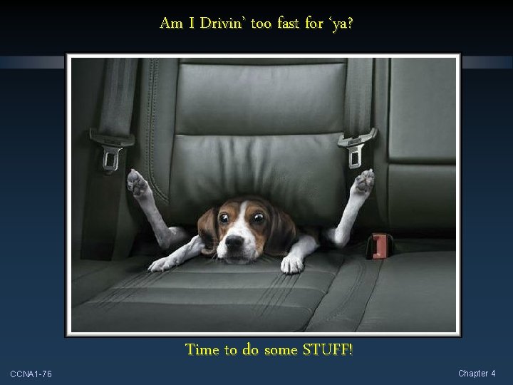 Am I Drivin’ too fast for ‘ya? CCNA 1 -76 Time to do some Am I Drivin’ too fast for ‘ya? CCNA 1 -76 Time to do some