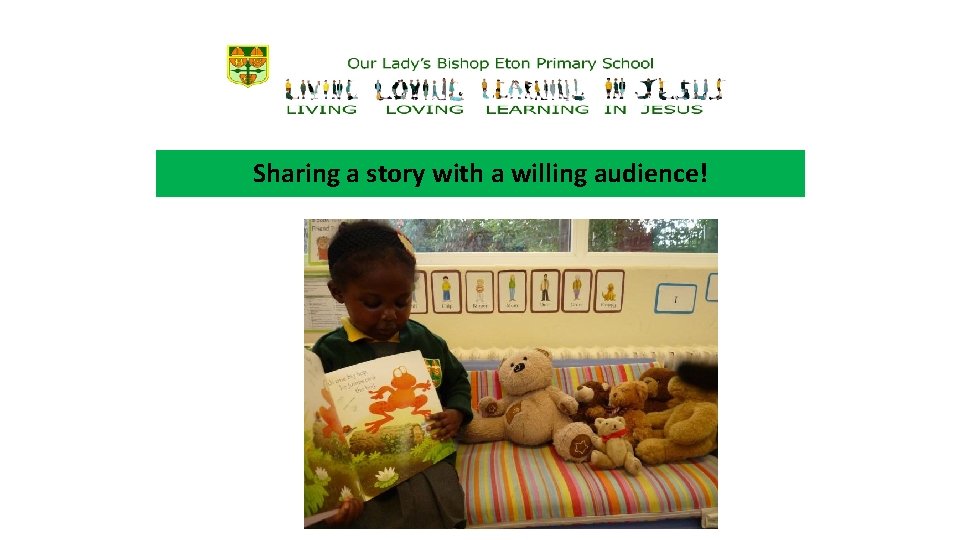 Sharing a story with a willing audience! 