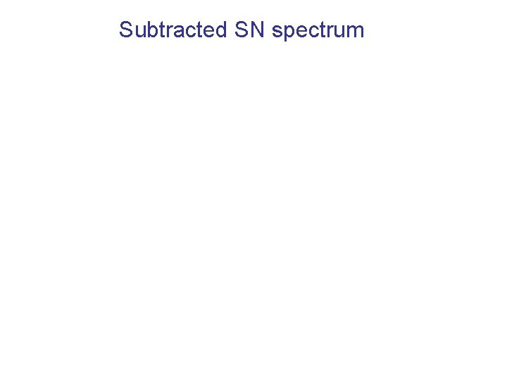 Subtracted SN spectrum Subtracted SN spectrum