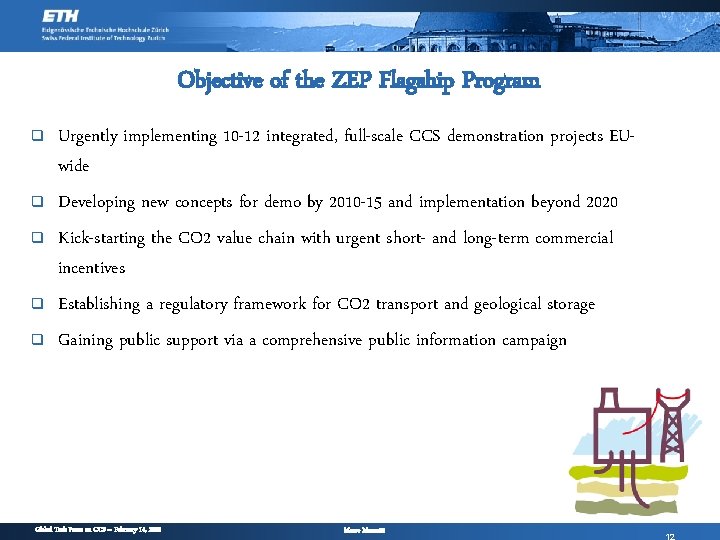 Objective of the ZEP Flagship Program q q q Urgently implementing 10 -12 integrated,
