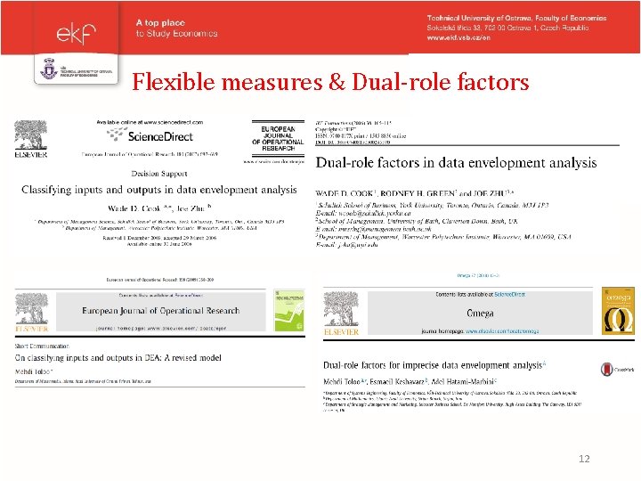 Flexible measures & Dual-role factors 12 