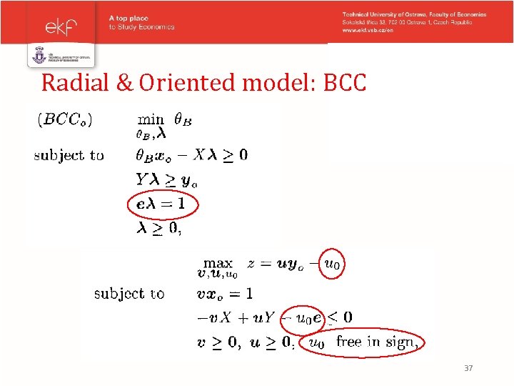 Radial & Oriented model: BCC 37 