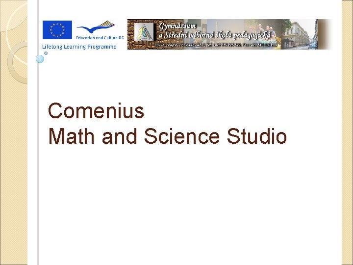 Eating Habits Comenius Math and Science Studio 