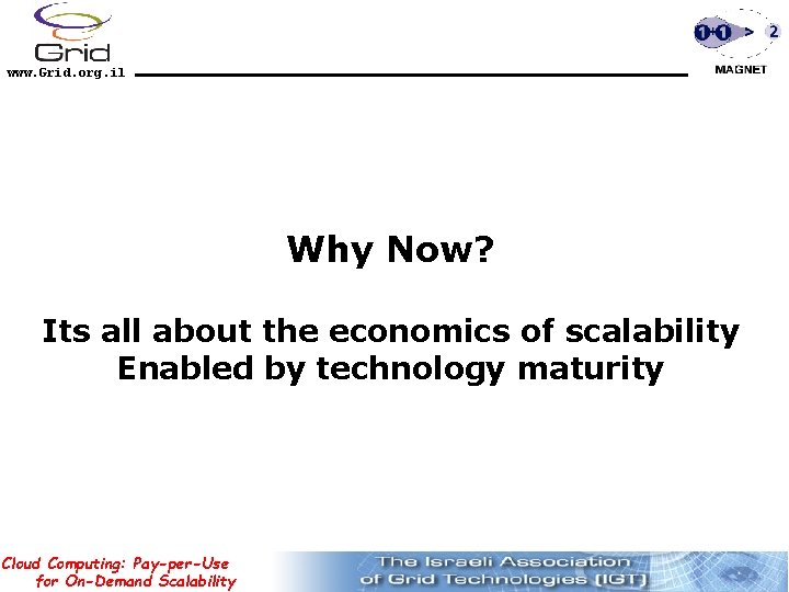 www. Grid. org. il Why Now? Its all about the economics of scalability Enabled