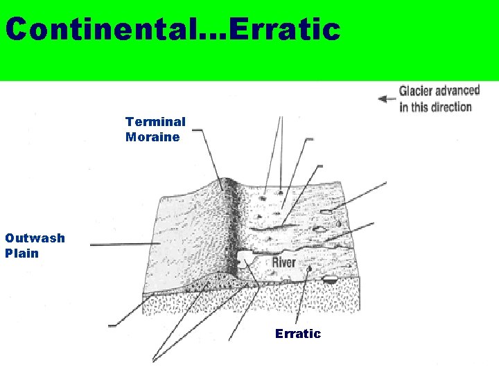 Continental…Erratic Terminal Moraine Outwash Plain Erratic Continental…Erratic Terminal Moraine Outwash Plain Erratic