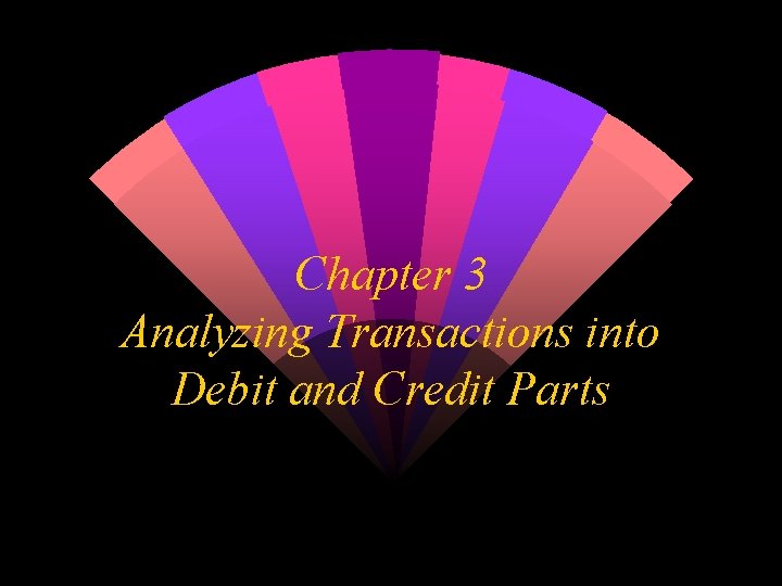 Chapter 3 Analyzing Transactions into Debit and Credit Parts 